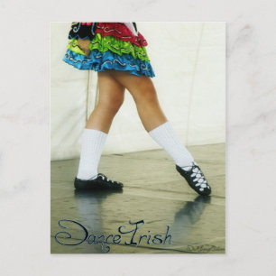 Dance Irish Blue Postcard Postkarte
