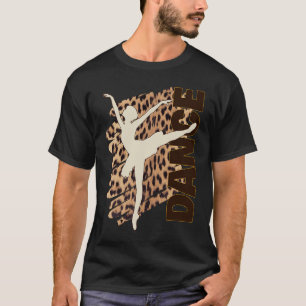 Dance Leopard Print Ballerina Dancer Teen Tween Gi T-Shirt