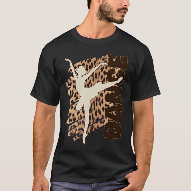 Dance Leopard Print Ballerina Dancer Teen Tween Gi T-Shirt (Vorderseite)