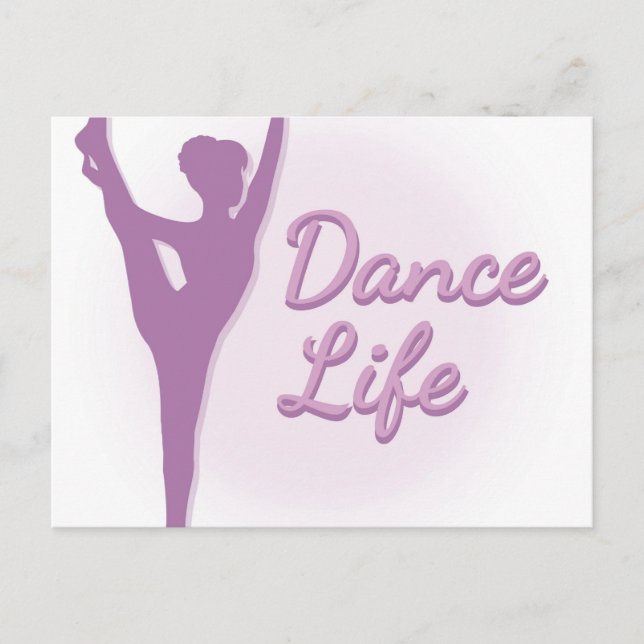 Dance Life Ballerina - Lila - Postkarte (Vorderseite)