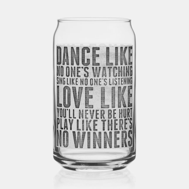 Dance Like No One's Watching Grunge Quote Dosenglas (Vorderseite)