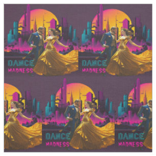 Dance Madness Couple in den Straßen von Neon City Stoff