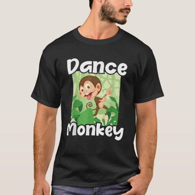 Dance Monkey Disco Affen Primat Delta Zoo Anim T-Shirt (Vorderseite)