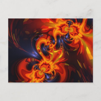 Dance of the Dragons - Indigo & Amber Eyes Artist Postkarte