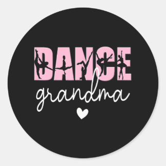 Dance Oma einer Tänzerin Großmutter Happy Runder Aufkleber