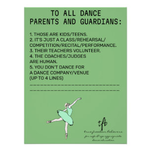 Dance Parent Erinnerung Sheep Sage Poster