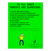 Dance Parent Rappel Banana Lime Poster
