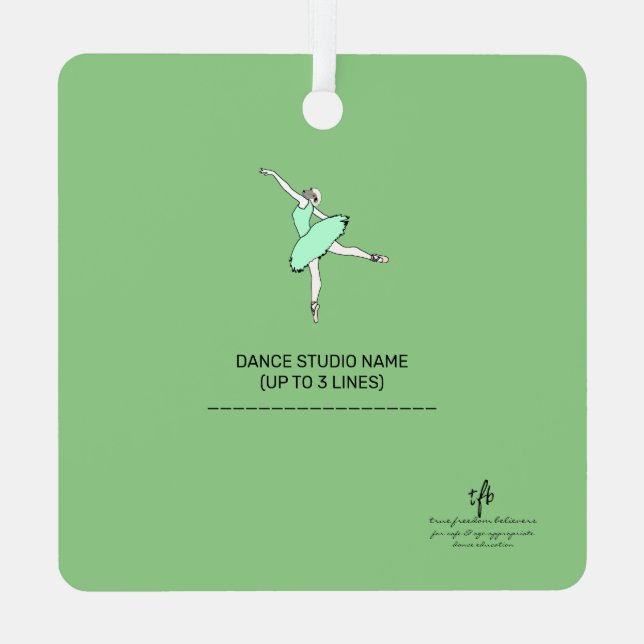 Dance Parent Reminder Sheep Sage Ornament Aus Metall (Rückseite)
