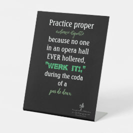 Dance Parents Audience Etiquette Green Sockelschild