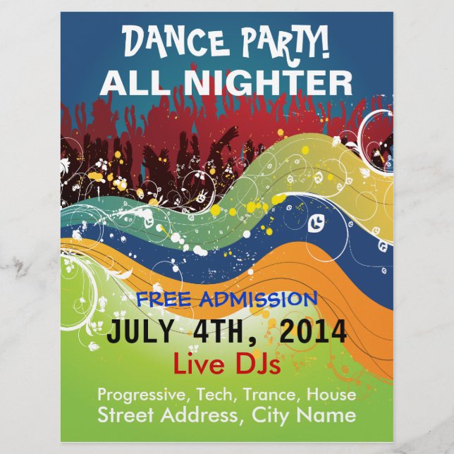Dance Party All Nighter Flyer (Vorne)
