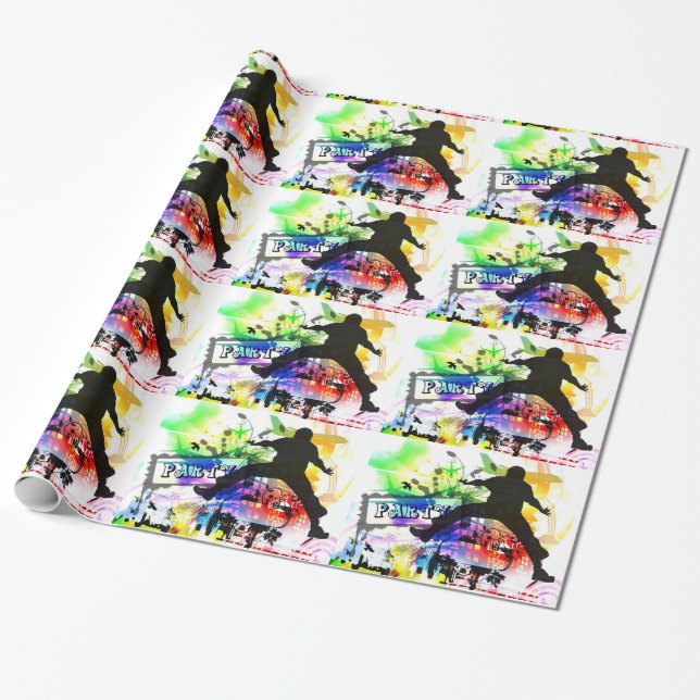 Dance Party Graffiti Wall Geschenkpapier (Ungerollt)