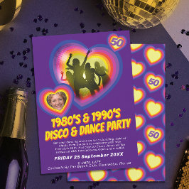 Dance Party Herz Tänzer 80er Jahre 90er Foto Gebur Einladung