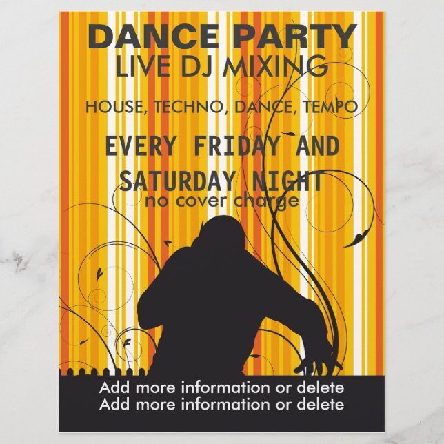 Dance Party Live DJ Music Flyer (Vorne)