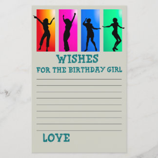 Dance Party Wünsche für die Geburtstagsfrau