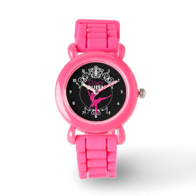 Dance Queen Ballet Dancing Theme Niedlich Armbanduhr (Vorderseite)