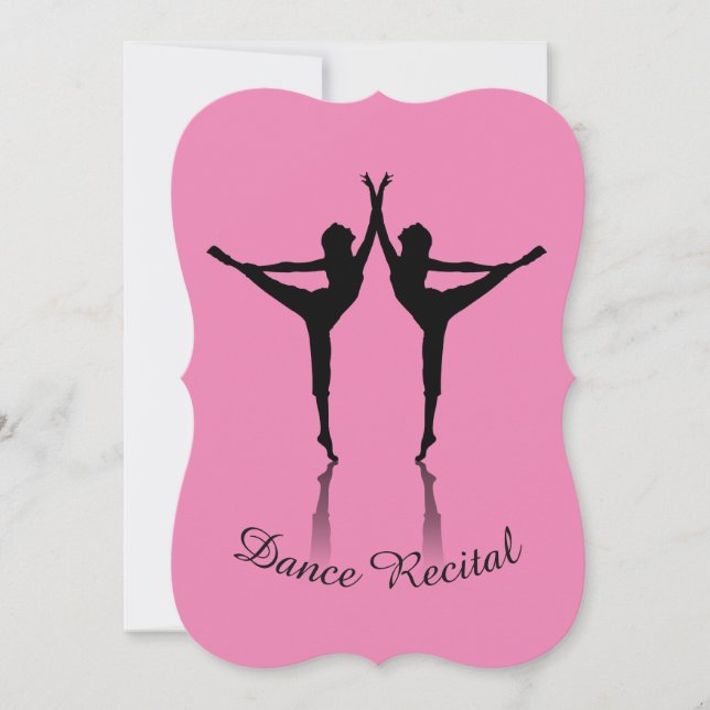 Dance récital invitation couleur personnalisée (Devant)