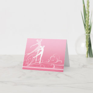 Dance Scroll Note Card (benutzerdefinierbar) Karte