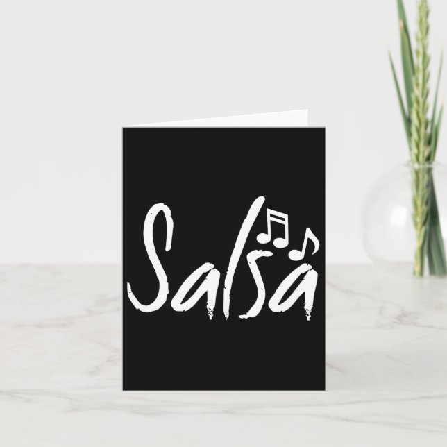 Dance Shirt Salsa Funny Dancing Geschenke Karte (Vorderseite)
