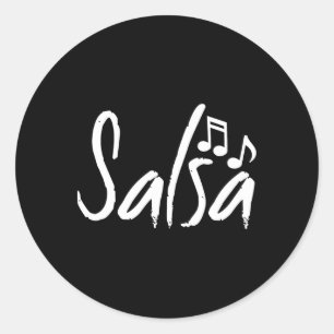 Dance Shirt Salsa Funny Dancing Geschenke Runder Aufkleber