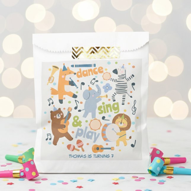Dance sing and play kids birthday geschenktütchen (Von Creator hochgeladen)