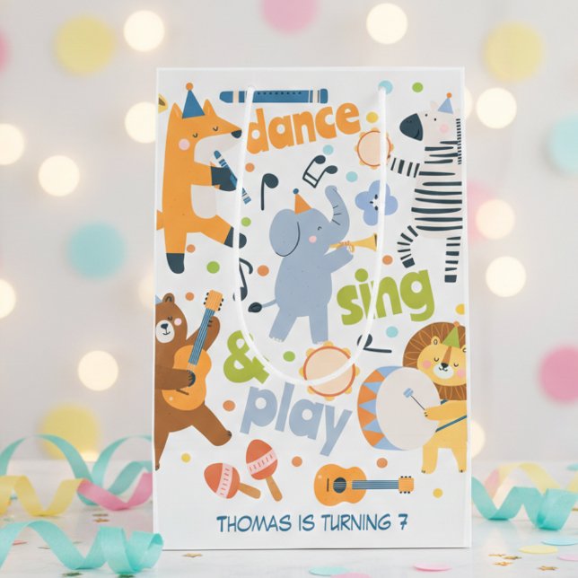 Dance sing and play kids birthday mittlere geschenktüte (Von Creator hochgeladen)