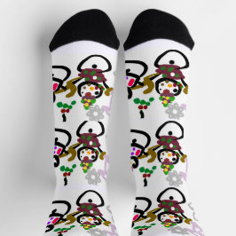 Dance Snowman and Snowwoman Socken