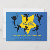 Dance Star Fille's Birthday Party Invitation