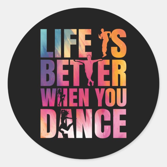 Dance Street Dance Breakdance Runder Aufkleber (Vorderseite)