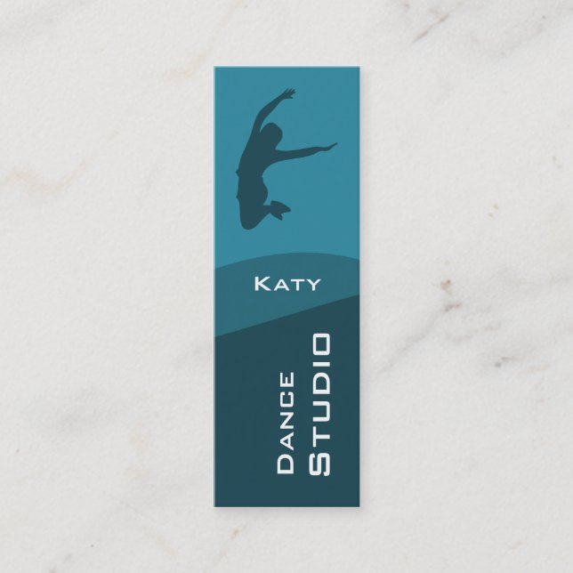 Dance Studio Business Card Mini Visitenkarte (Vorderseite)