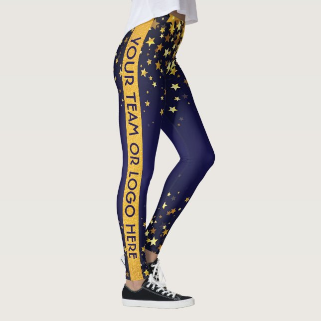 Dance Team Pom-pom girl Drill Custom Logo Leggings (Droite)