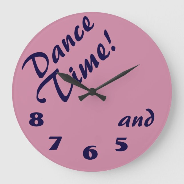 Dance Time Clock Große Wanduhr (Vorderseite)