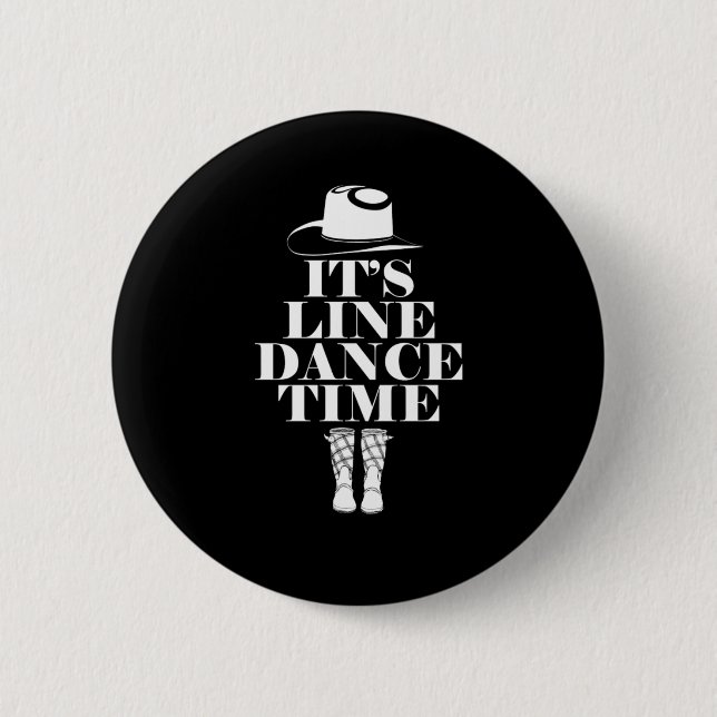 Dance Time Line Dancing Music Boost Gift Button (Vorderseite)