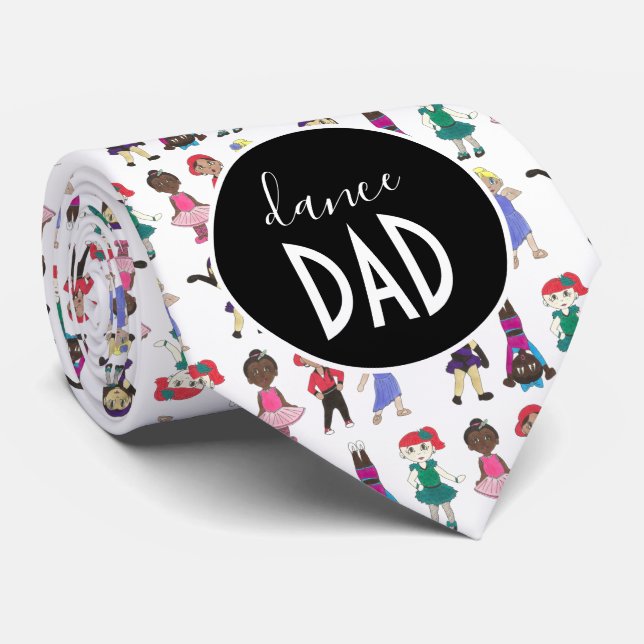 DANCE VATER Ballet Stach Jazz Dancer Daughter Name Krawatte (Gerollt)