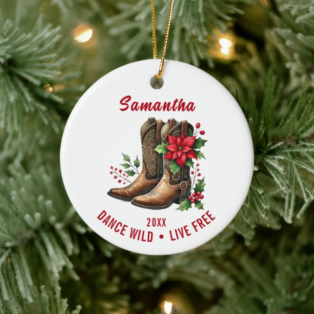 Dance Wild Live Free Holiday Ornament (Baum)