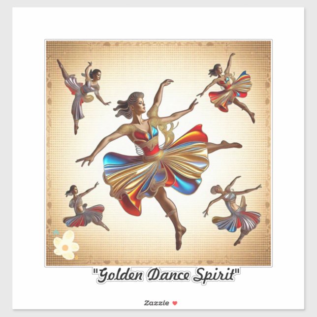 "Dance with Elegant Style" Aufkleber (Blatt)