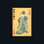 Dance with the Geisha Leinwanddruck<br><div class="desc">Dance with the Geisha vintage Japanese Card deck art.</div>