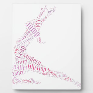 Dance Word Cloud Pink Fotoplatte