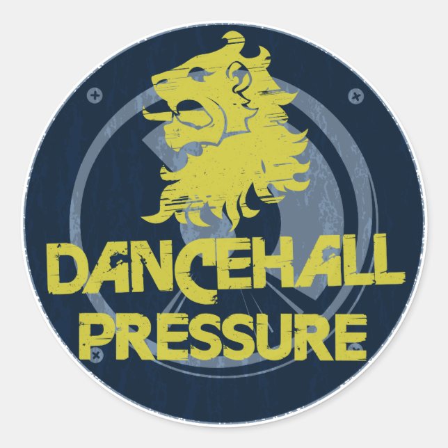 Dancehall-Druck Runder Aufkleber (Vorderseite)