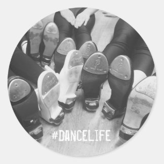 #DanceLife Stich Dance Classic Round Sticker, glän Runder Aufkleber