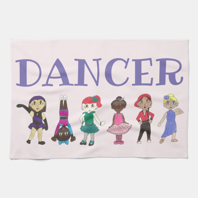 DANCER Ballet Stach Jazz Hip Hop Lyrical Teacher Küchentuch (Horizontal)