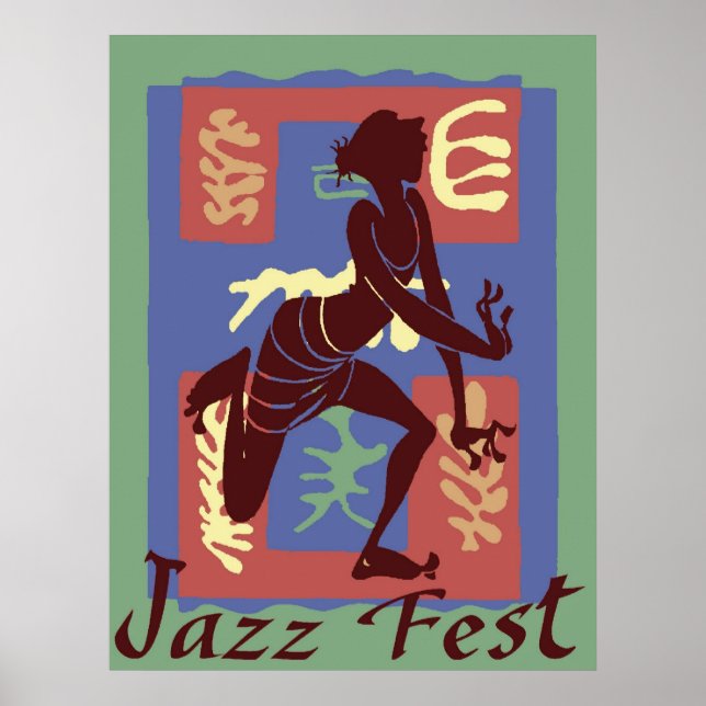Dancer beim Jazz Festival, Matisse Style Poster (Vorne)