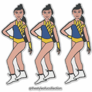 Dancer Blue Gold #2 Sticker