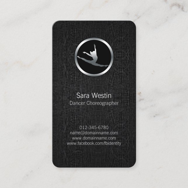 Dancer Chorégraphe Chrome Dancer Carte de visite (Devant)