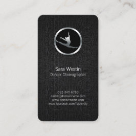 Dancer Choreograf Chrome Dancer Business Card Visitenkarte