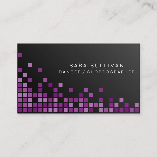 Dancer Choreograf Talent Abstrakte Lila Cubase Visitenkarte (Vorderseite)