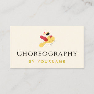 Dancer Dancing Coach Teacher Choreograf Elegant Visitenkarte