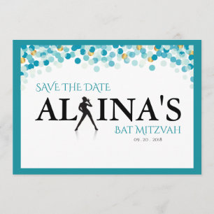 DANCER DOTS Invitation Bat mitzvah