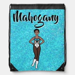 Dancer Drawstring Bag Tri-Pose Aqua #1 Sportbeutel