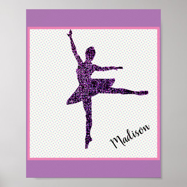 Dancer Imitate Sparkle Personalisiert Tiny Dot Pos Poster (Vorne)