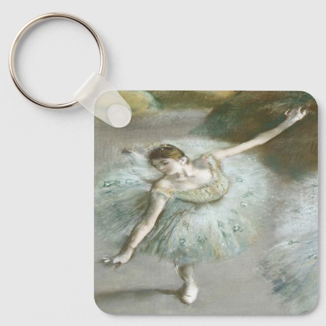 Dancer in Green von Edgar Degas Schlüsselanhänger (Vorderseite)